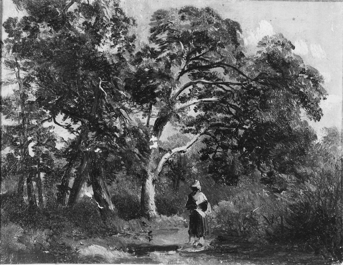 Un cafone ritratto sotto i rami di alcuni alberi - Museo Civico, Palazzo d'Avalos, Vasto, (CH)